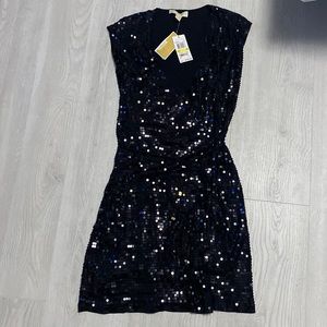 MICHAEL Michael Kors Black Sequin Mini Dress